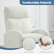 image 3 of MCC Direct Push Back Chair Teddy Fur Fabric Reclining Pushback Armchair Sofa