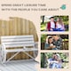 image 6 of Outsunny 2 Seater Garden Bench w/ Wooden Cart Wagon Wheel Carbon Grey