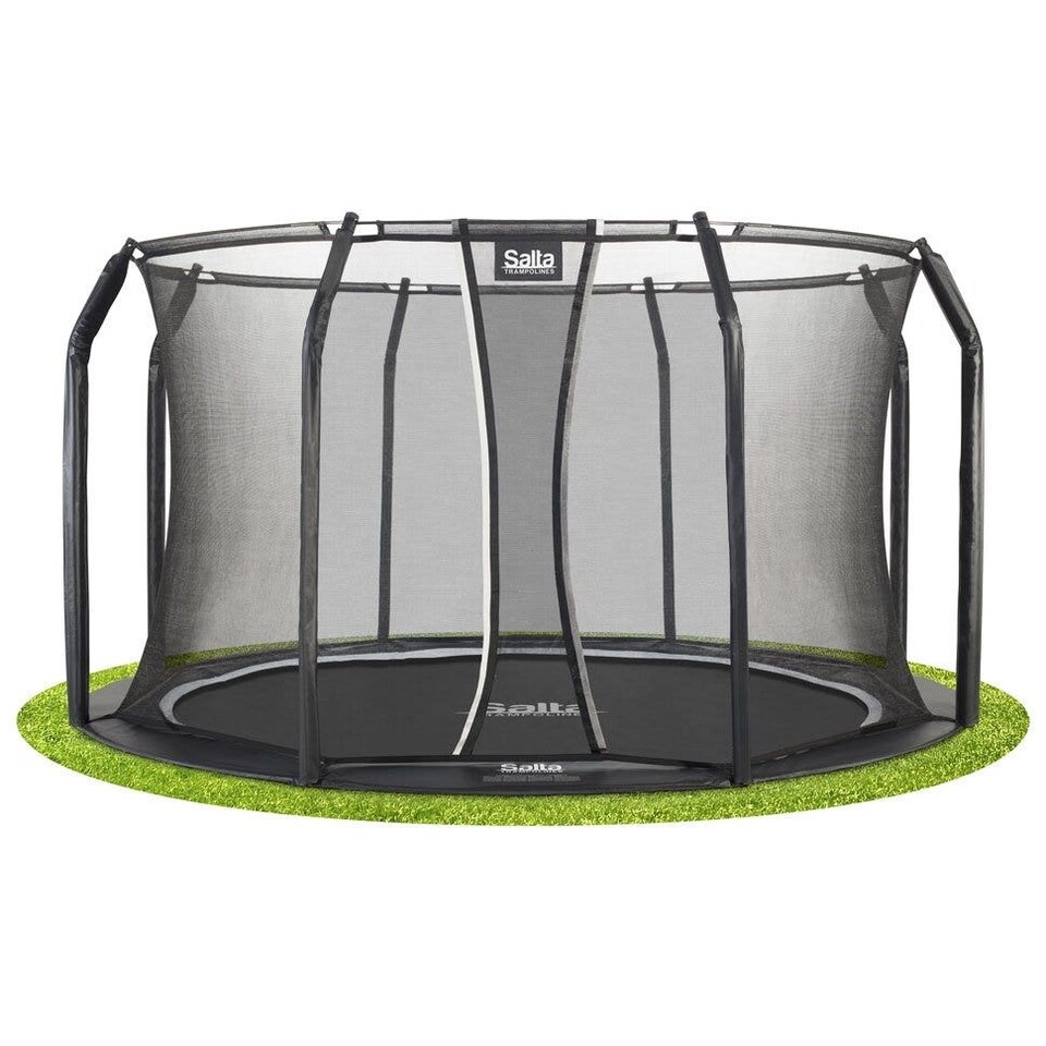 image 1 of 8ft Salta Royal Baseground Round Trampoline with Enclosure, Black