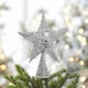 image 4 of Living and Home Wrought Iron Christmas Tree Topper Star Ornament  - Silver 25*35cm
