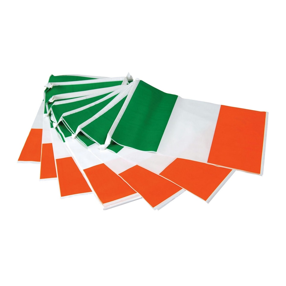 image 1 of Bristol Novelty Ireland Flag Bunting - White/Green/Orange - One Size