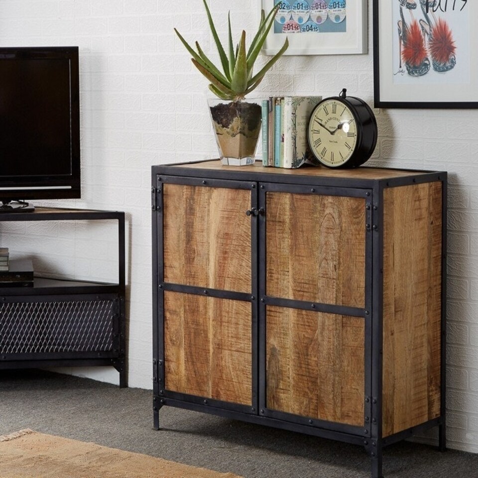 image 1 of Ascot Small Sideboard - Wood - L40 x W90 x H80 cm Brown