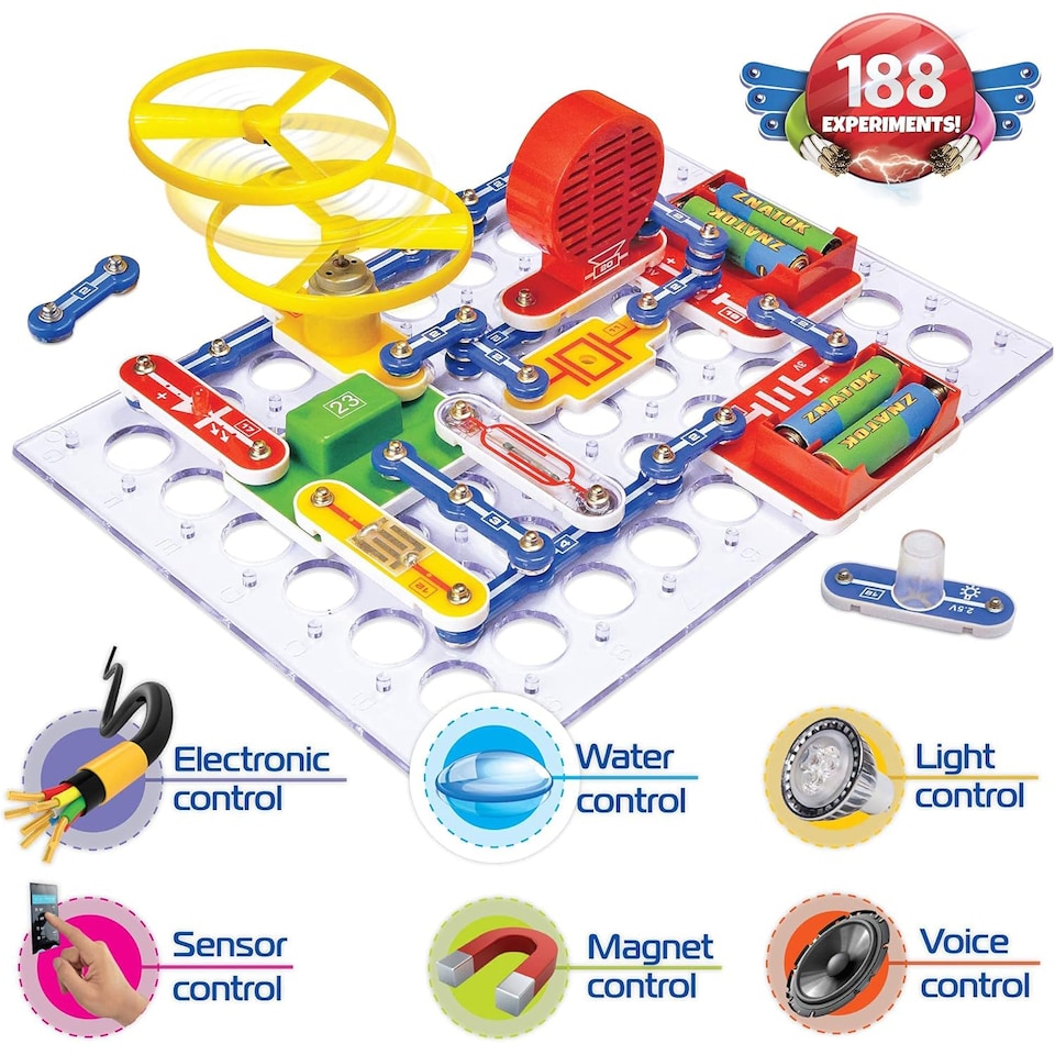 image 1 of Science Kidz Electro Snaps 188 Piece Electronics Set