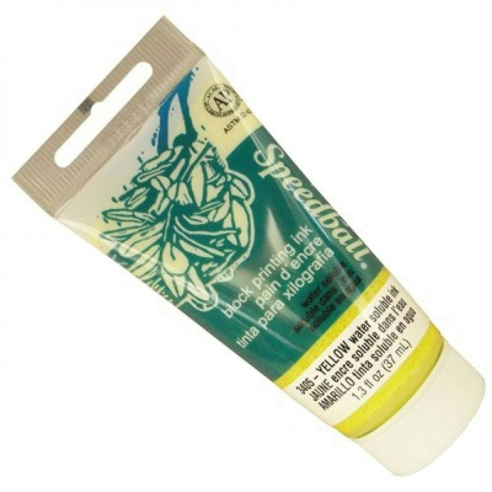 37cc (1.25oz.) Water-Soluble Block Ink Yellow Yellow