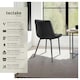 image 2 of Dining Chair Monroe - padded, velvet look, ergonomic seat, black steel legs - Set of 6 Black