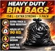 image 2 of Hero Ultimate Heavy Duty Bin Bags 158L Extra Large Refuse Sacks Black 5 Pack 90kg Load Capacity Recycled Plastic