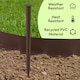image 2 of KCT 50m Metre Brown Flexible Plastic Lawn Edging Grass Border with Pegs Garden Edger Heavy Duty Flower Bed
