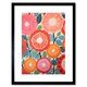image 1 of Bright Floral Pomegranate Tree Flower Blooms 9x7" Black Framed Wall Art Print