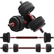 image 1 of HOMCOM 25kg Adjustable 2 IN 1 Barbell Dumbbells Weight Set for Body Fitness