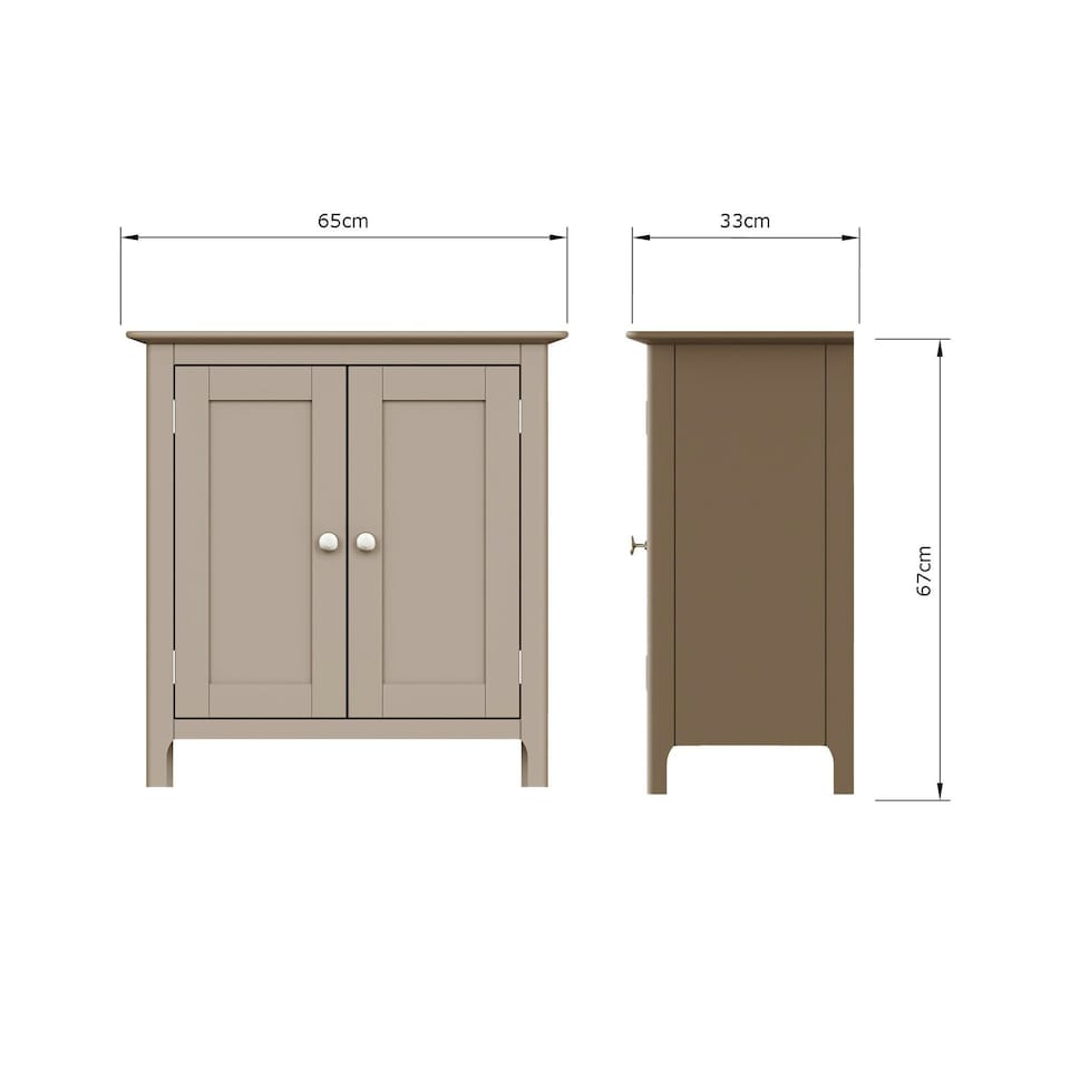 image 1 of Palma 2 Door Compact Sideboard Putty Grey