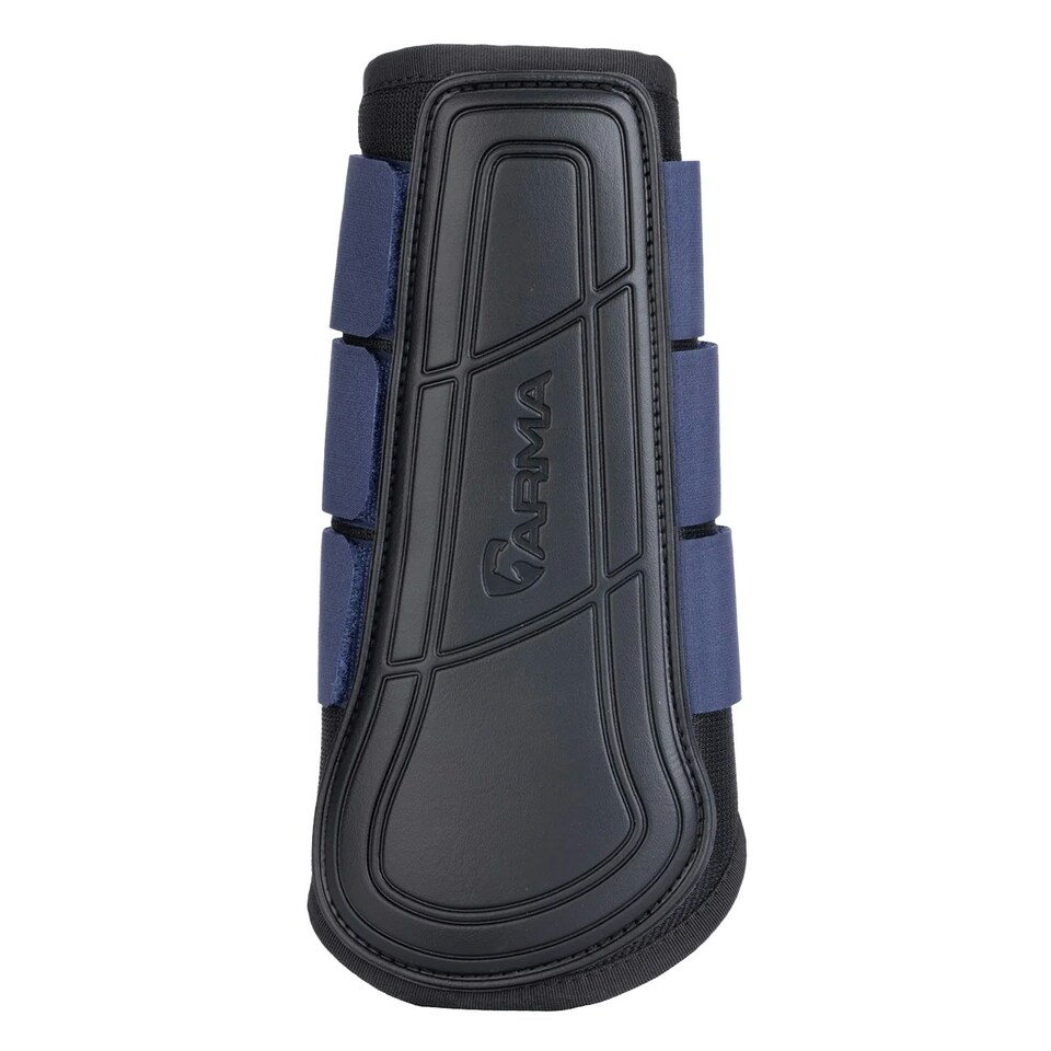image 1 of ARMA Air Motion Horse Brushing Boots (Pack Of 2) - Navy - Cob Wide