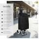 image 2 of Shopping Trolley - folding, removable cover, smooth running wheels | Black | black | 20 x 35 x 50 cm | 1