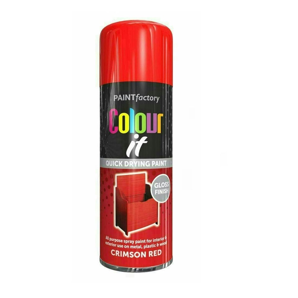 image 1 of Primer Spray Paint Aerosol Auto Car Lacquer Wood Metal 400ml Red | Chrimson