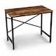 image 3 of 80cm Heavy Duty Industrial Writing Computer Desk Home Office Worktop Table | Brown