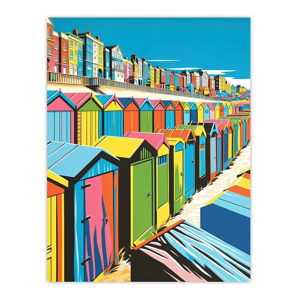 image 1 of Beneath Promenade Life By Beach Bright Black Framed Wall Art Print A4