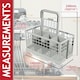image 2 of SPARES2GO Cutlery Basket Caddy Cage for AEG Dishwasher (Removable Handle, 240mm)