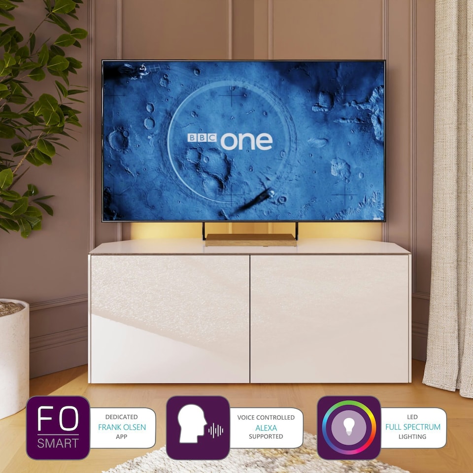 image 1 of Frank Olsen Corner 1200 Tv Cabinet White | White