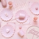 image 2 of Pastel Pink Ribbon Bow Ruffled Paper Luncheon Napkins 2 Ply 33cm - Pack of 12 | Pink