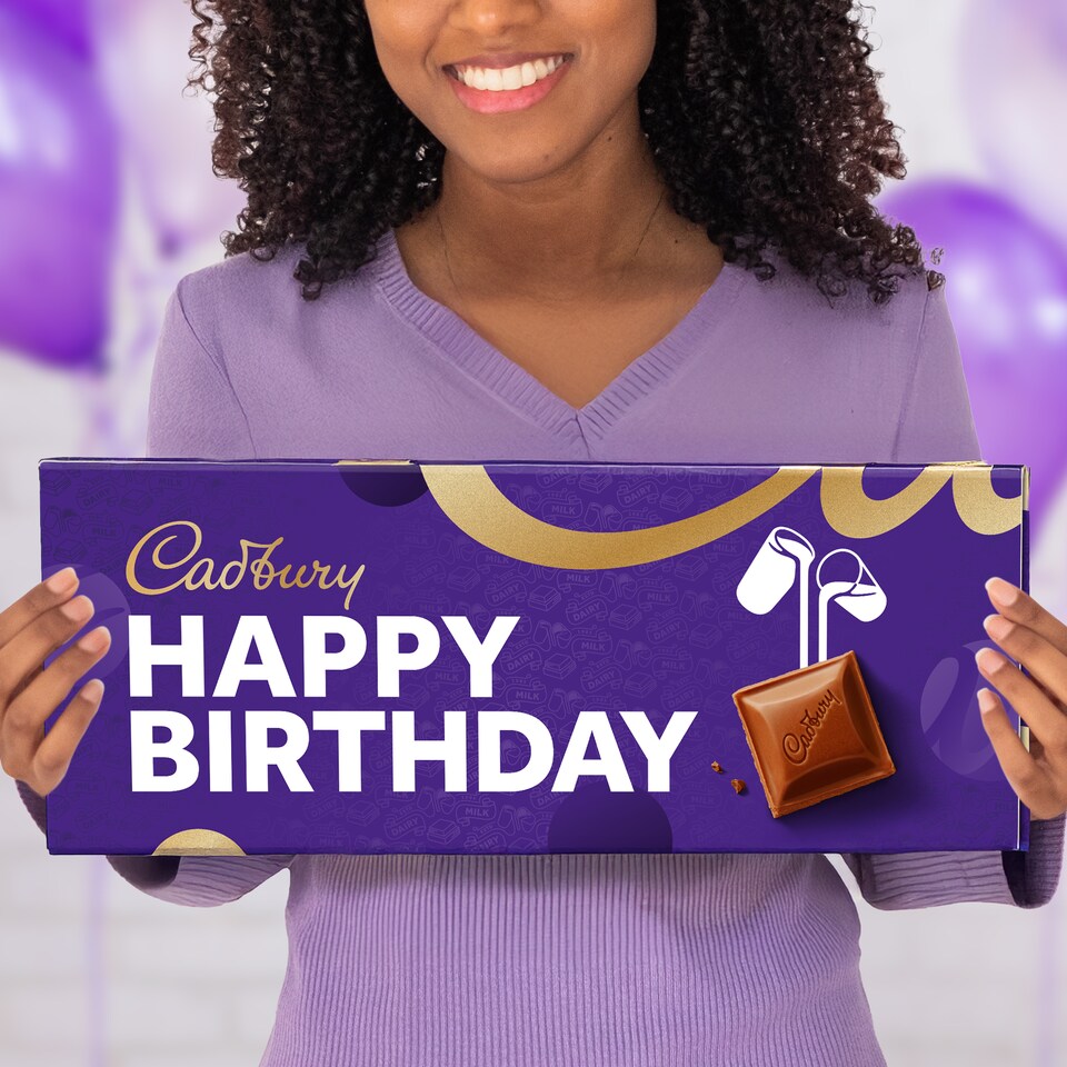 image 1 of Cadbury Dairy Milk Happy Birthday Chocolate Bar 850g
