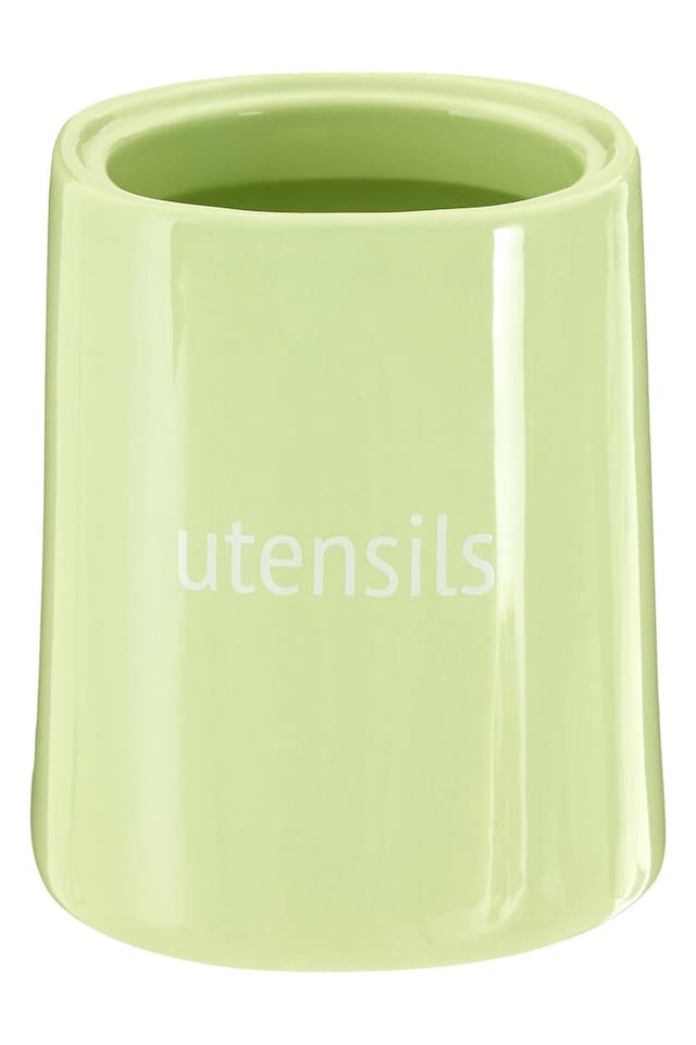 image 1 of Fletcher Green Ceramic Utensil Holder