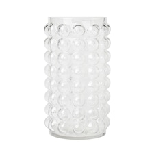 BHS Medium Bobble Glass Vase, Clear