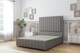 image 1 of Sloomy Pemberton Pewter Dumfries Divan Bed Base No Drawers With 54 Inch Floor Standing Headboard & 12 Inch Matching Footboard | Grey | Pewter | Super King | 1