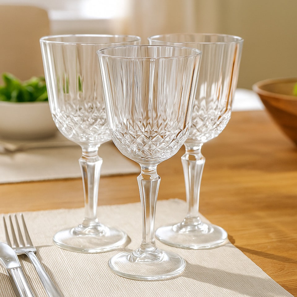 image 1 of Diony Wine Party Cocktail Drinking Glasses Goblets Set 230ml | Clear | Set of 6 | Set of 6