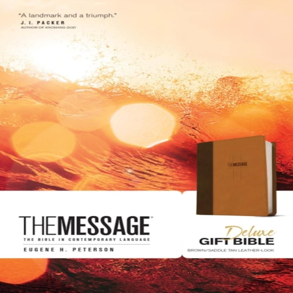 Message Deluxe Gift Bible Brown