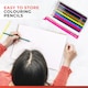 image 4 of Pack of 12 Colouring Pencils in Black Zip Clear Pencil Case