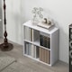 image 6 of HOMCOM Bookshelf Display Storage Shelf with 2 Compartments White