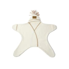 Clair de Lune Star Fleece Wrap Blanket 0-6 Months - Cream