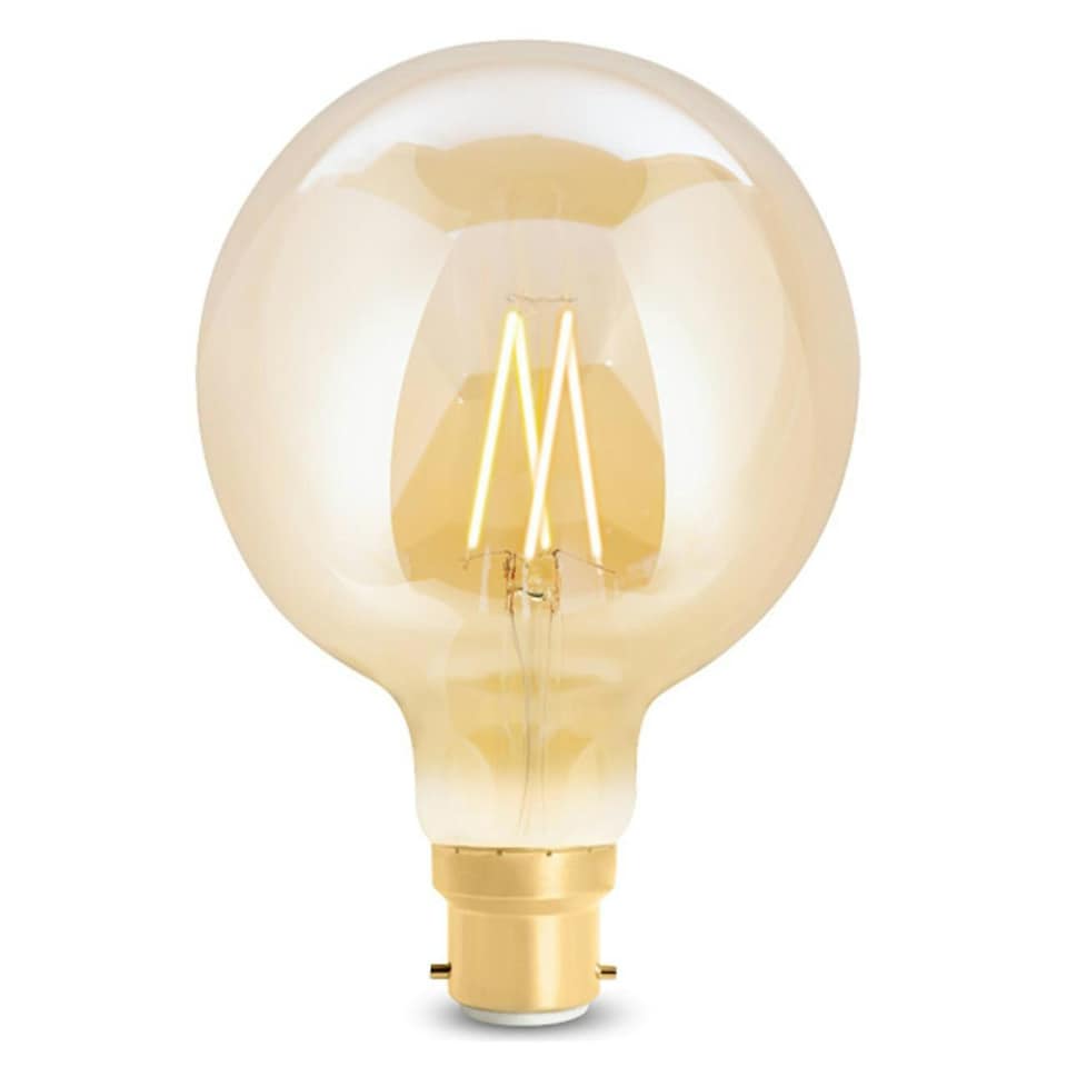 image 1 of WiZ G125 LED Tunable Filament Bayonet Amber Lightbulb