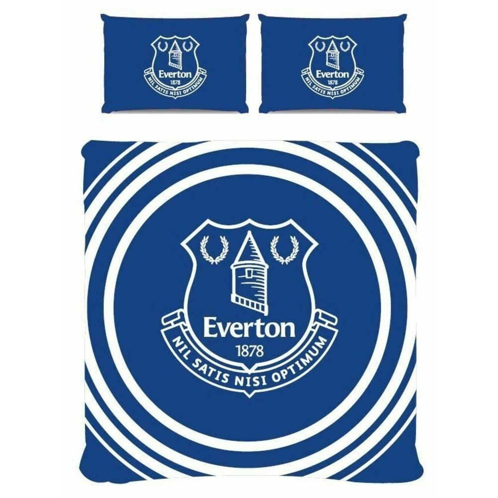 Everton FC Pulse Duvet Cover Set - White/Royal Blue - Double
