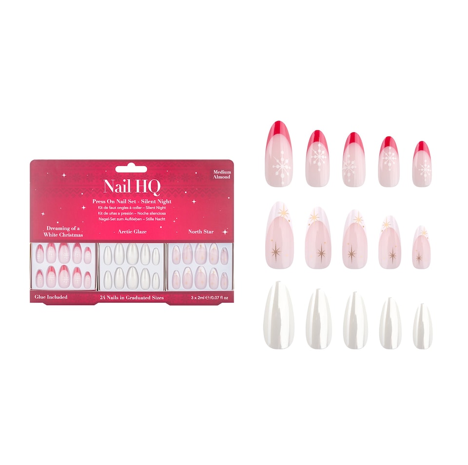 image 1 of Nail HQ Press On Nail Set - Silent Night