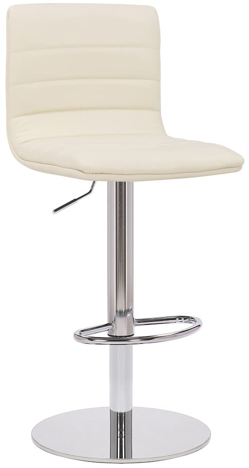 image 1 of Deluxe Aldo Cream Bar Stool - Adjustable Swivel Breakfast & Kitchen Stool