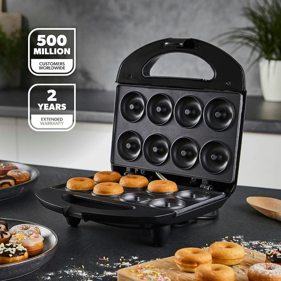 image 1 of GEEPAS 750W Doughnut Maker Machine, 8 Hole