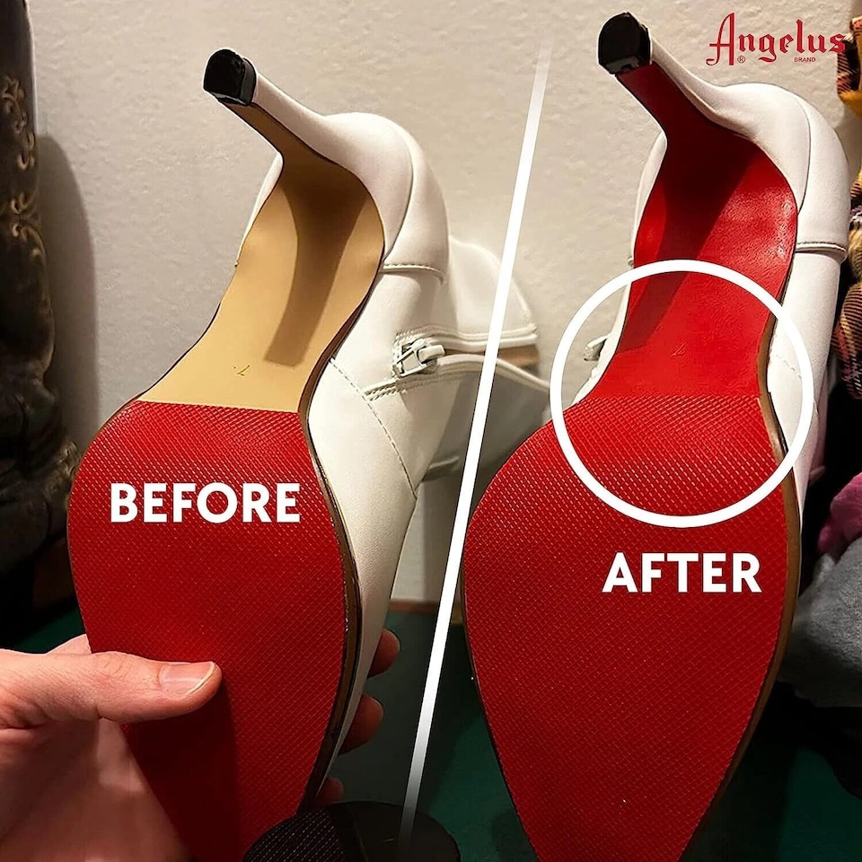 image 1 of Angelus Red Walk on Sole Paint - Luxury Restoration for Shoes 2oz | Red