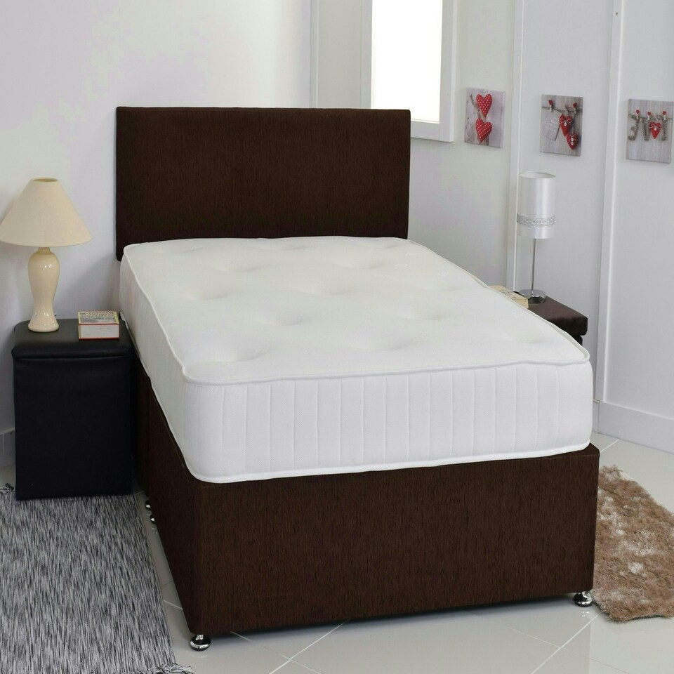 image 1 of Hybrid Memory Foam & Spring Support Mattress - Responsive Body Support White | Small Double