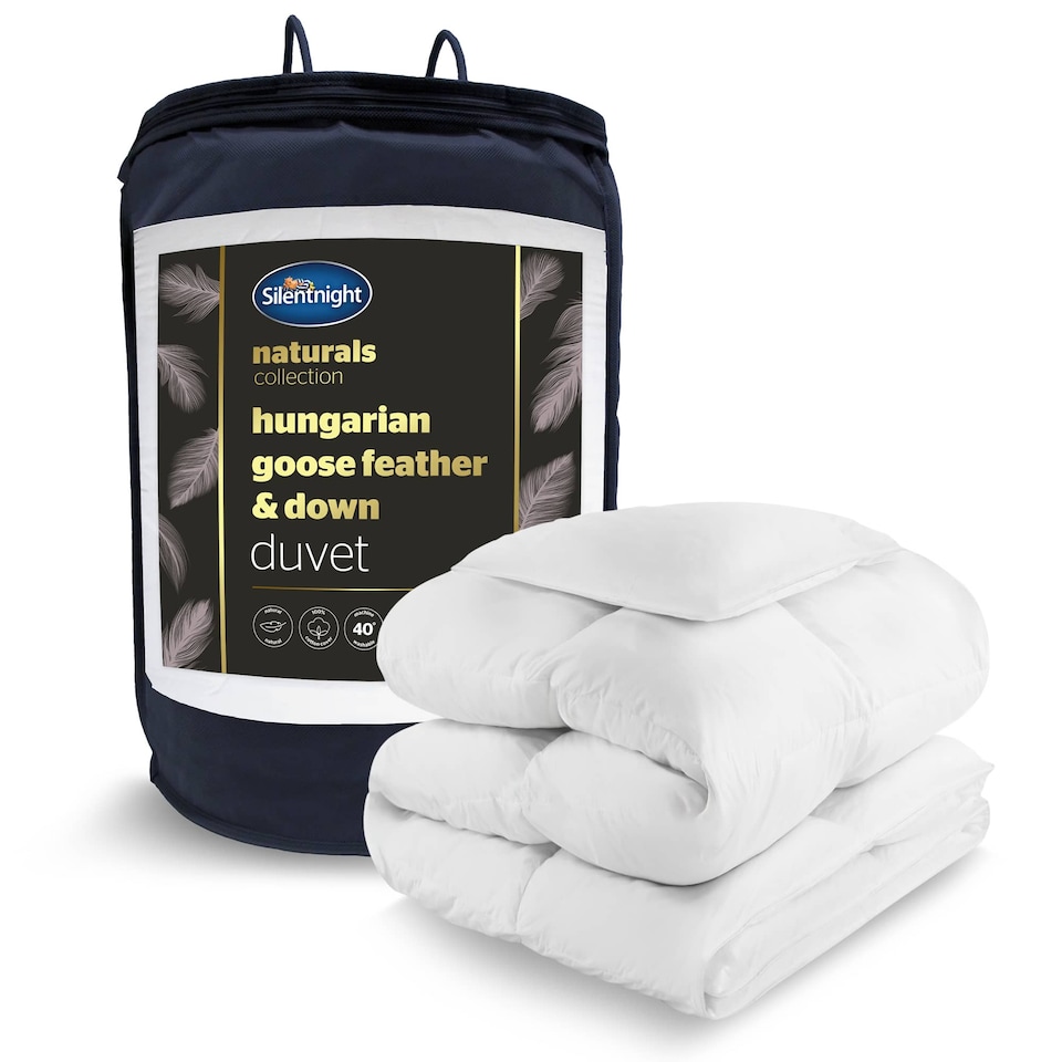 image 1 of Silentnight Ultimate Luxury Hungarian Goose Feather and Down 10.5 Tog Duvet | White | Double