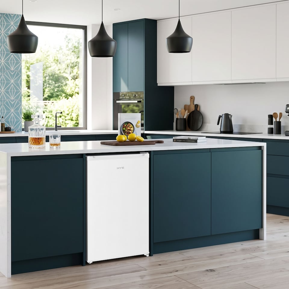 image 1 of HYE Under Counter Fridge 48cm Freestanding Larder 88 Litre - White RF01UCF88W01