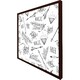 image 2 of Tribal feathers arrows and diamonds (Picture Frame) Black | XL