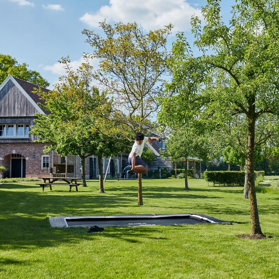 image 1 of 10ft x 7ft Salta Black Royal Baseground Rectangular Trampoline