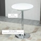 image 6 of HOMCOM Modern Round Bar Table Adjustable Height Home Pub Bistro Desk Swivel Painted Top with Silver Steel Leg and Base, White