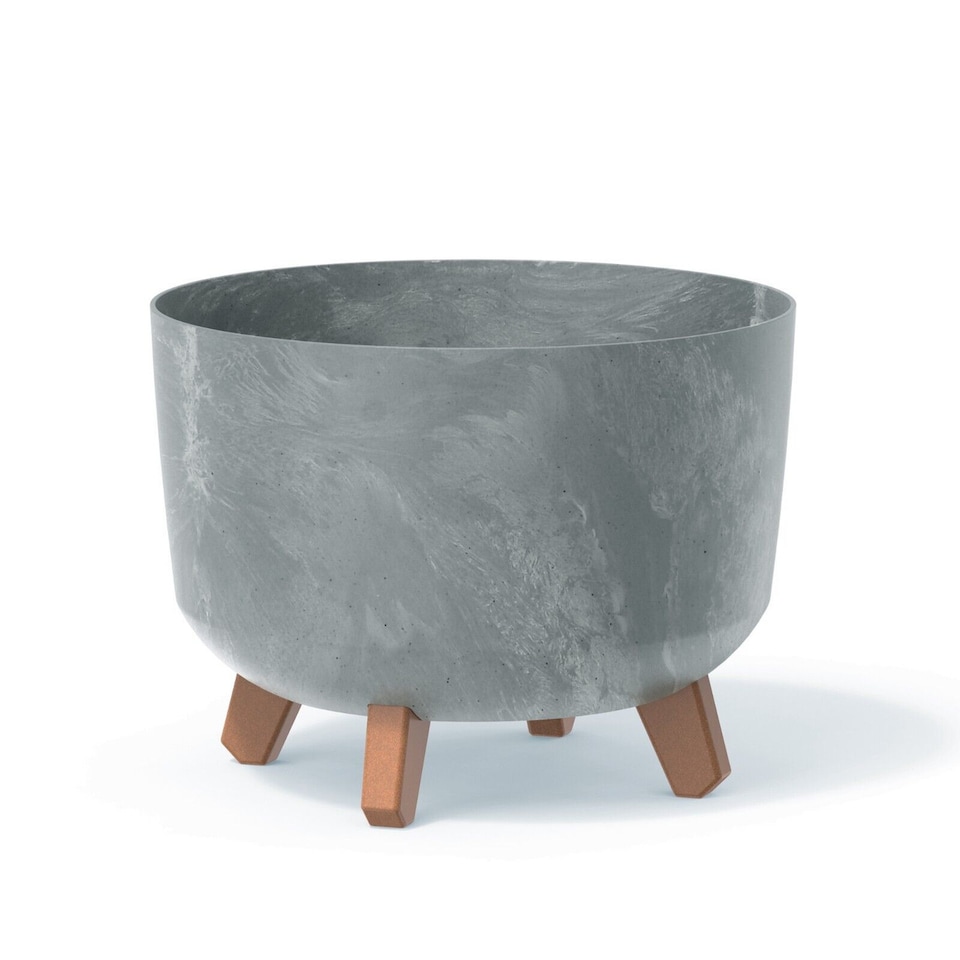 image 1 of 300mm Gracia Round Case Flower Pot | Grey | 1