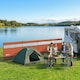 image 2 of Outsunny Camping Windbreaks with Clear Windows, 725 x 140cm | Orange | Orange, Khaki, Clear | 725 x 140 cm