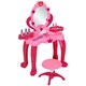 image 1 of AIYAPLAY Kids Dressing Table with Mirror, Stool, Lights, 15 Accessories