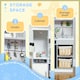 image 8 of AIYAPLAY Play Kitchen, Pretend Toy Kitchen w/ Sounds, Lights, Microwave
