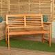 image 1 of Waimea 2 Seater Outdoor Wooden Garden Bench | Brown | Brown