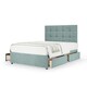 image 1 of Memory Maestro Memory Foam Duckegg Linen 4 Drawer Divan Set And Pearl Headboard Super King