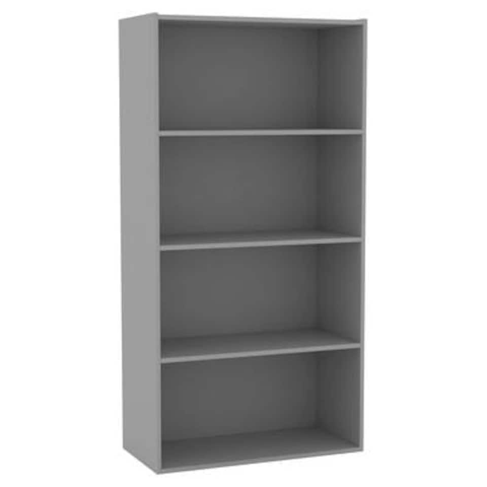 image 1 of Wide 4-Tier Bookcase Grey | Unit Colour: Grey